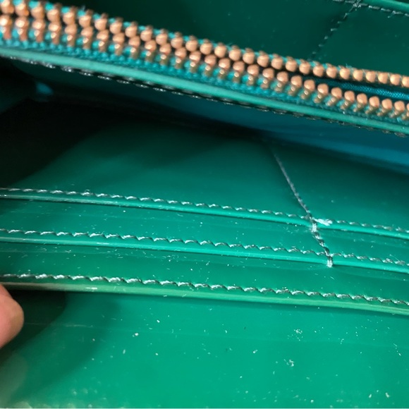 TORY BURCH Green patent leather wallet - Picture 6 of 7